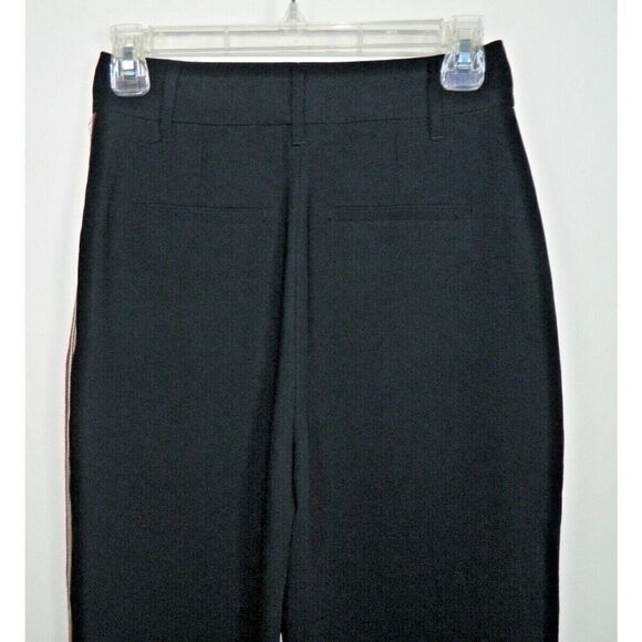 Aritzia Wilfred Pants Size 4 Black Tuxedo Red Stripes Dress Trousers - Picture 6 of 12